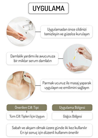 Elaine Perine Göğüs Sıkılaştırıcı Dikleştirici Serum Dekolte Bölgesi Dolgunlaştırıcı Cilt Serumu 30ML