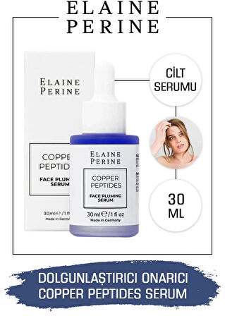 Elaine Perine Bakır Peptit Serumu %3 Copper Peptit Kırışıklık Karşıtı Dolgunlaştırıcı Bariyer Onarıcı Serum 30ML