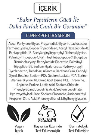Elaine Perine Bakır Peptit Serumu %3 Copper Peptit Kırışıklık Karşıtı Dolgunlaştırıcı Bariyer Onarıcı Serum 30ML