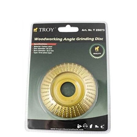 Troy Avuç Taşlama İçin Ahşap Aşındırıcı Törpü Disk 84 mm Yarı Küre