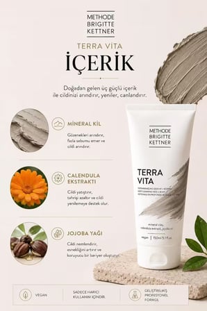 Terra Vita 150 ml – Canlandırıcı Doğal Yüz Bakım Maskesi