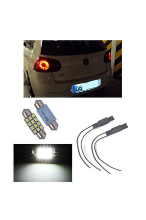 Vw Golf 5 Beyaz Led Plaka Lambası Ampul Seti