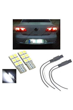 Vw Passat B7 Beyaz Led Plaka Aydınlatma Ampul Seti T10 W5w Uyumlu