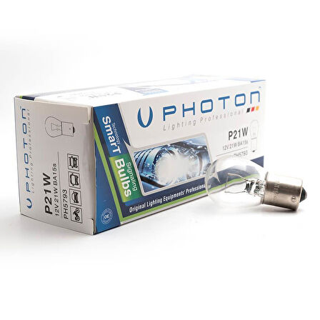 PHOTON P21W 12V 93 TEK DUY DÜZ TIRNAK STANDART AMPUL PH5793