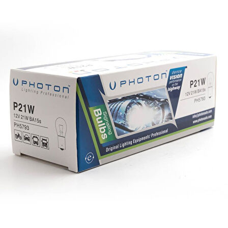 PHOTON P21W 12V 93 TEK DUY DÜZ TIRNAK STANDART AMPUL PH5793