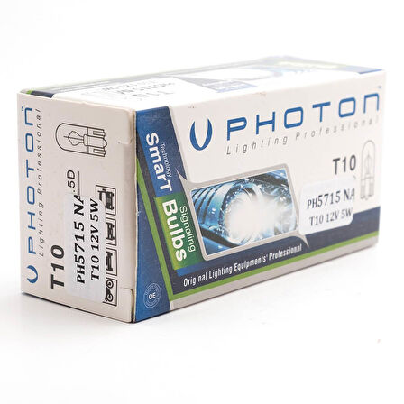 PHOTON T10 12V W5W AMBER DİPSİZ STANDART AMPÜL PH5715 A