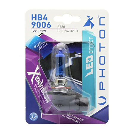 Photon HB4 9006 12V 55W XEN VISION (TEKLİ BLİSTER) PH5596 DV B1