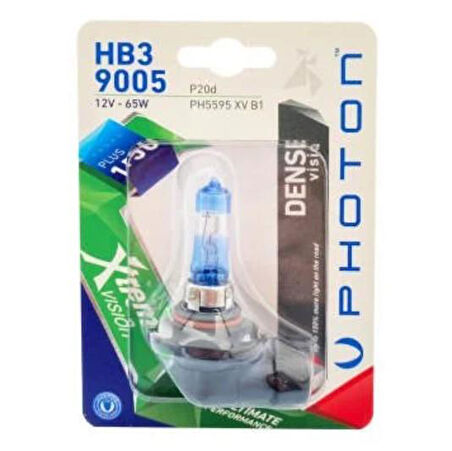 Photon HB3 9005 12V 65W XTREME VISION +%150 FAZLA IŞIK (TEKLİ BLİSTER) PH5595 XV B1