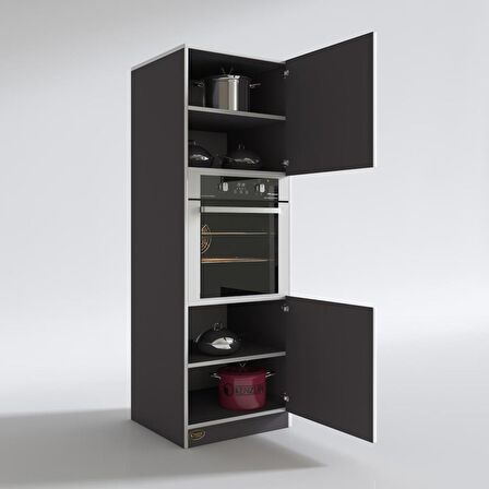 Kenzlife ankastre fırın dolabı bige gri mutfak banyo kiler