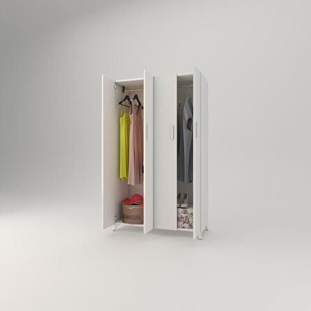 Kenzlife gardırop 4 kapaklı kapılı defne 168*100*42 byz ayaklı gardolap dolap