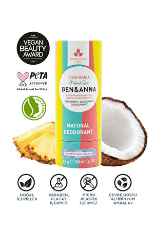 Ben  Anna Natural Deostick Coco Mania 40 Gr