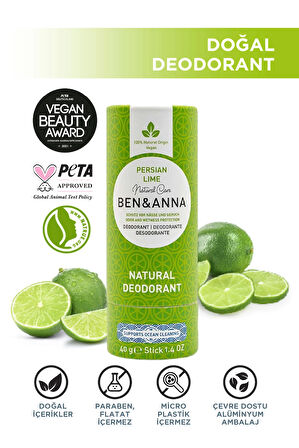 Ben  Anna Natural Deostick Persian Lime 40 Gr