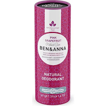 Ben  Anna Natural Deostick Pink Grapefruit 40 Gr