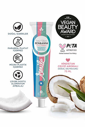 BEN & ANNA  HİNDİSTAN CEVİZİ AROMALI DİŞ MACUNU