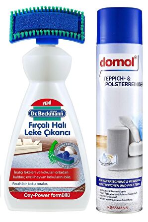 Domol Koltuk Leke Temizleyici Sprey + Dr.Beckmann Fırçalı Halı Leke Çıkarıcı set