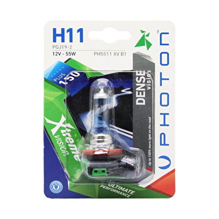 Photon H11 Xtreme Vision Blister +%150 Fazla Işık (TEKLİ BLİSTER)