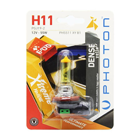Photon H11 Xtreme Yellow Blister (TEKLİ BLİSTER)
