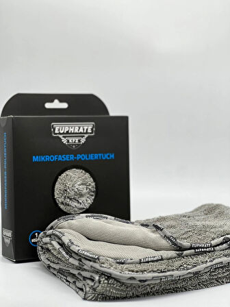 Euphrate Mikrofiber Oto Kurulama ve Temizlik Alman Tank Bezi 75x55 cm. Renk: Gri 750 GSM