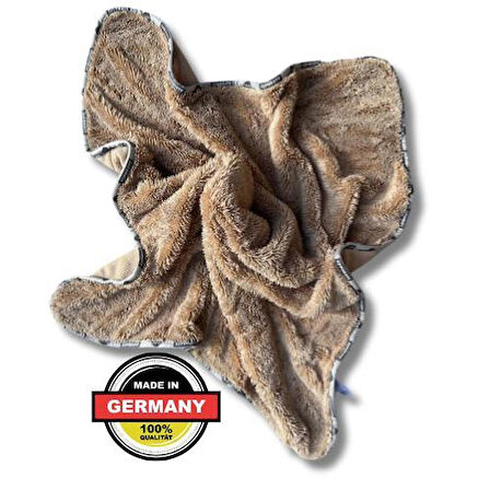 Euphrate Mikrofiber Oto Kurulama ve Temizlik Alman Tank Bezi 75x55 cm. Renk: Kahve 750 GSM