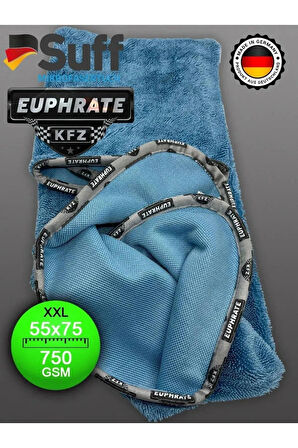 (2 Adet) Euphrate Mikrofiber Oto Kurulama ve Temizlik Alman Tank Bezi 75x55 cm. 750 GSM