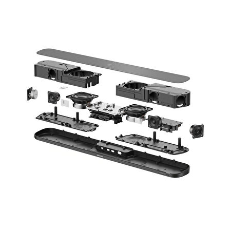 Sennheiser AMBEO Soundbar Mini - Kompakt 7.1.4 Kanal Dolby Atmos ve DTS:X Destekli Soundbar, AMBEO 3D Ses, Wi-Fi, Bluetooth, HDMI eARC - Siyah