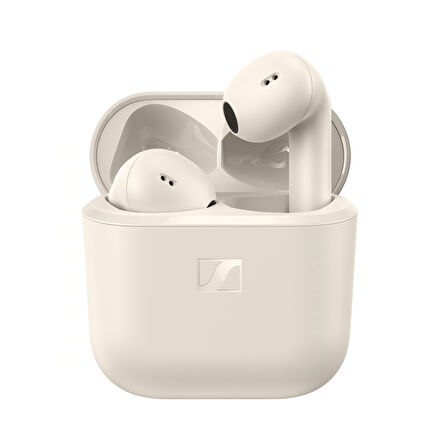 Sennheiser Accentum Open True Wireless 11 mm Dinamik Sürücü, 28 Saat Pil Ömrü, IPX4 Su Sıçramalarına Dayanıklı, Kablosuz Kulak İçi Kulaklık – Krem