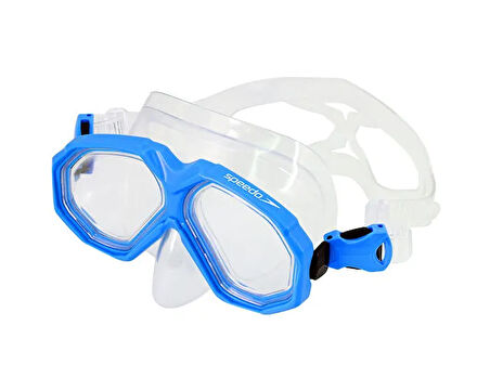 Speedo Au Dual Lenses Mask With Snrkl Blu/Blk Unisex Yüzücü Gözlüğü SOL25002C-TCBK Mavi