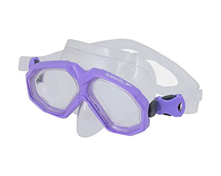 Speedo Au Dual Lenses Mask With Snrkl Purp Unisex Yüzücü Gözlüğü SOL25002C-SWDG Mor