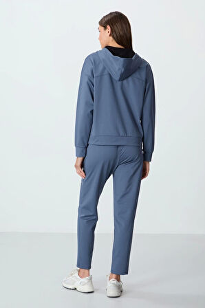 TOMMY LİFE T10BY-95306_01 Kadın CEKET/DAR PAÇA EŞOFMAN TAKIMI PETROL