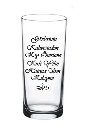 Tekli Gözlerinin Kahvesi Aşk Sevgili Rakı Bardağı