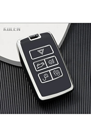 Jaguar XF Anahtar Koruma Kılıfı Siyah Gümüş