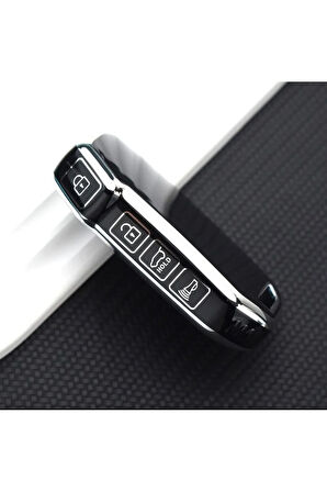 Kia Cerato K5 K8 Sustasız Keyless Smart Anahtar Kılıfı Siyah Renk 2022