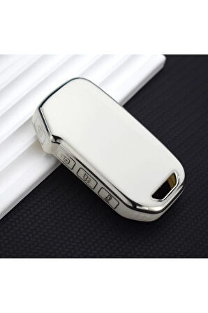 Kia Sorento Soul Sustasız Keyless Smart Anahtar Kılıfı Beyaz Renk