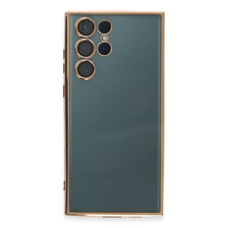 Samsung Galaxy S22 Ultra Kılıf Razer Lensli Silikon - Gold