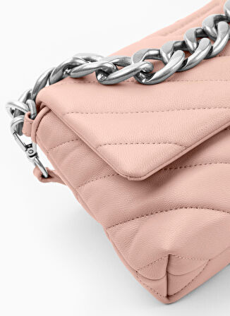 Pembe 16x7x30 Kadın Deri Omuz Çantası AYLAQUILTING9006