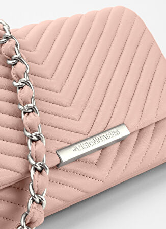 Pembe 17x7x25 Kadın Deri Çapraz Çanta IRISQUILTINGSILKYLEATHER9006
