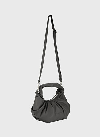 Siyah Kadın 28x25x9 Deri Omuz Çantası GRETI SILKY1001