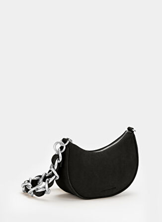 Siyah Kadın 33x35x12 Deri Omuz Çantası IVY CHAIN1001