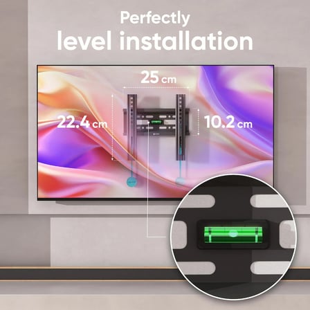 ONKRON FM1 Sabit TV ve Monitör Duvar Askı Aparatı (17" - 43" İnç / Max 30 kg / Su Terazili)