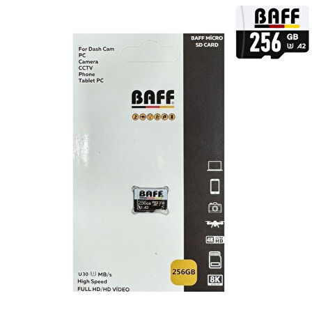 Baff 256GB Micro SD Hafıza Kartı