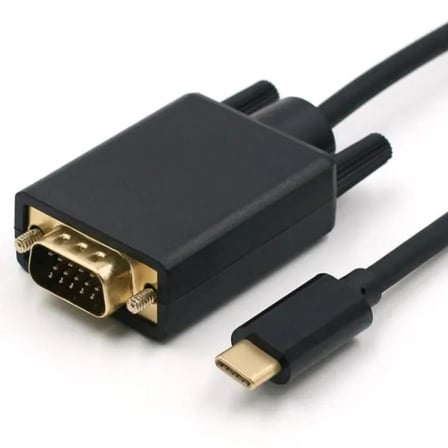 6093 Type C to Vga Çevirici Dönüştürücü Adaptör Kablosu 1.8 Metre Usb C 1080P 60Hz Full HD