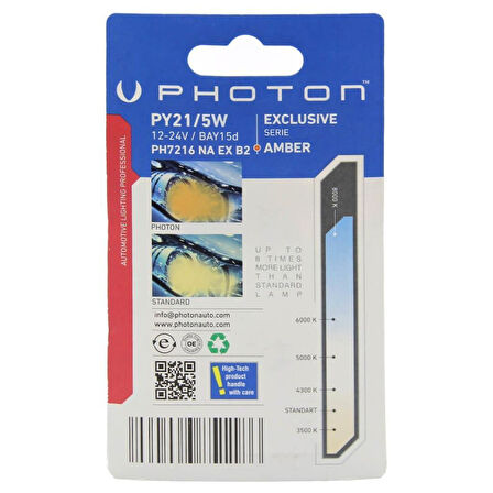 Photon P21/5W Amber (Turuncu) Exclusive Serisi PH7216 NA EX