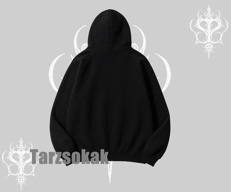 Kapşonlu Sweatshirt Anime Cyberpunk Kız Baskılı
