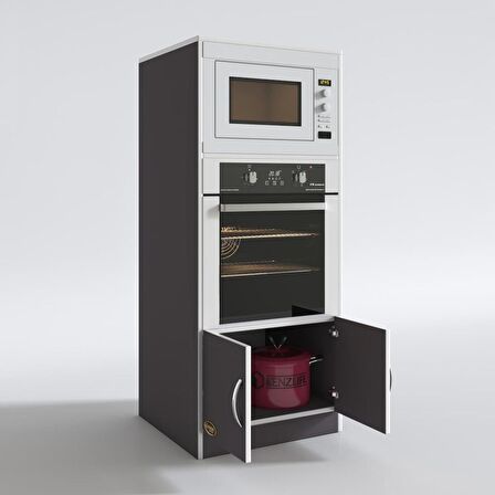 Kenzlife ankastre fırın dolabı ahsen gri mutfak banyo kiler ofis kitaplık