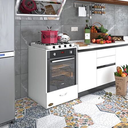 Kenzlife ankastre modülü kabini flor byz kapaklı fırın ocak dolabı sabit tabla 
