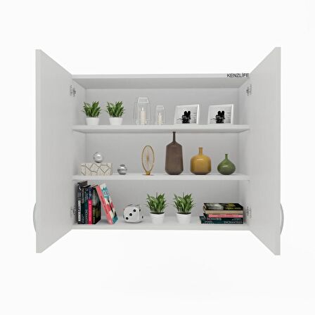 Kenzlife mutfak dolabı idil  090.090.32 byz 2 raflı kapaklı  ofis banyo kiler evrak kitaplık