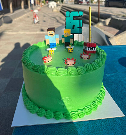 3D MİNECRAFT PASTA SÜSÜ