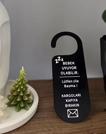 3D BEBK UYUYOR  KAPI UYARI SÜSÜ