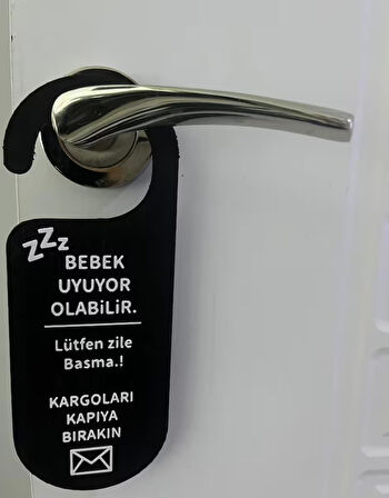 3D BEBK UYUYOR  KAPI UYARI SÜSÜ