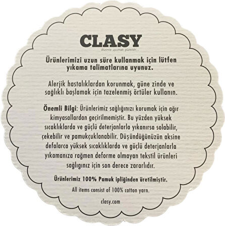 Clasy Ranforce %100 Pamuk 2 Adet Yastık Kılıfı Yaprak Desenli Bej